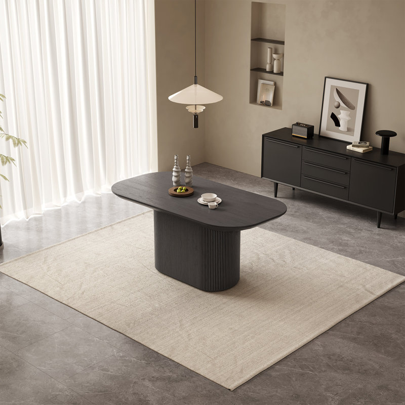 Ivy Bronx Oval Dining Table Dining Room Table for Kitchen, Bar, Living ...